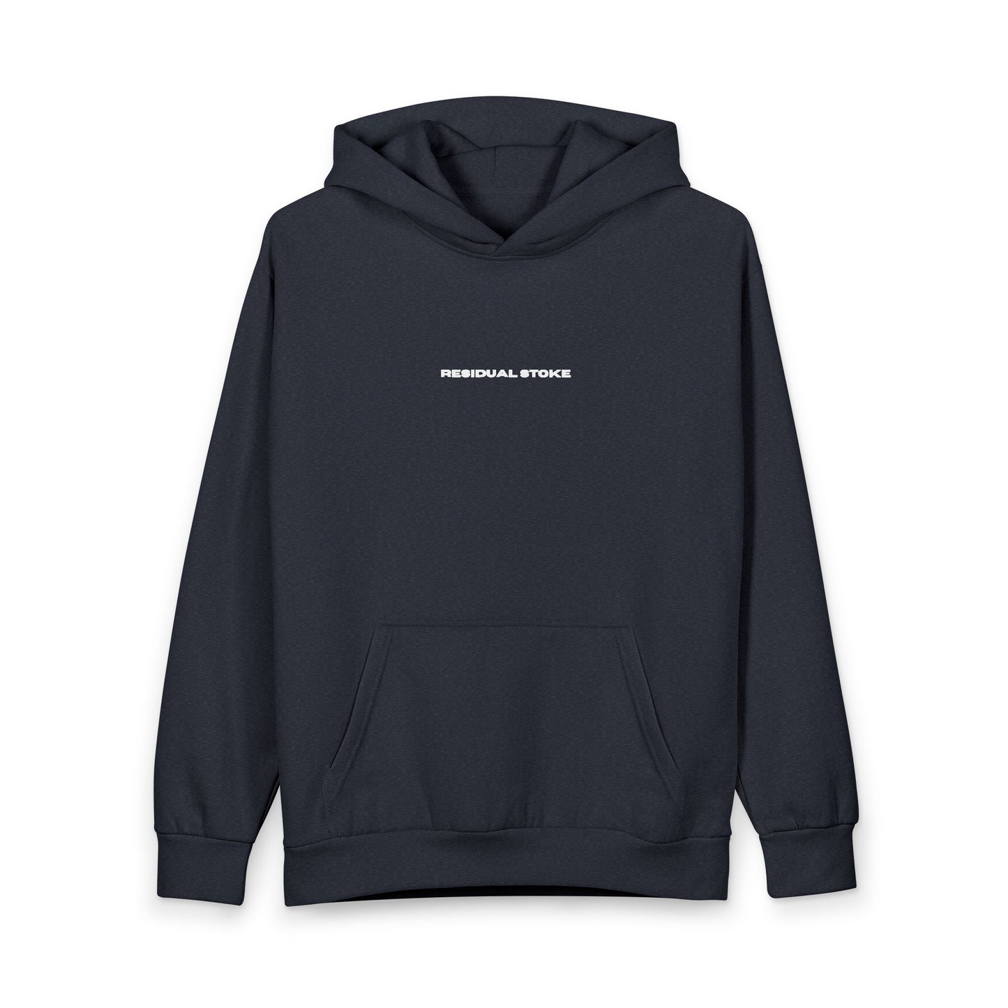 Minimalist White Hoodie — Subtle Repeated Text Back Print