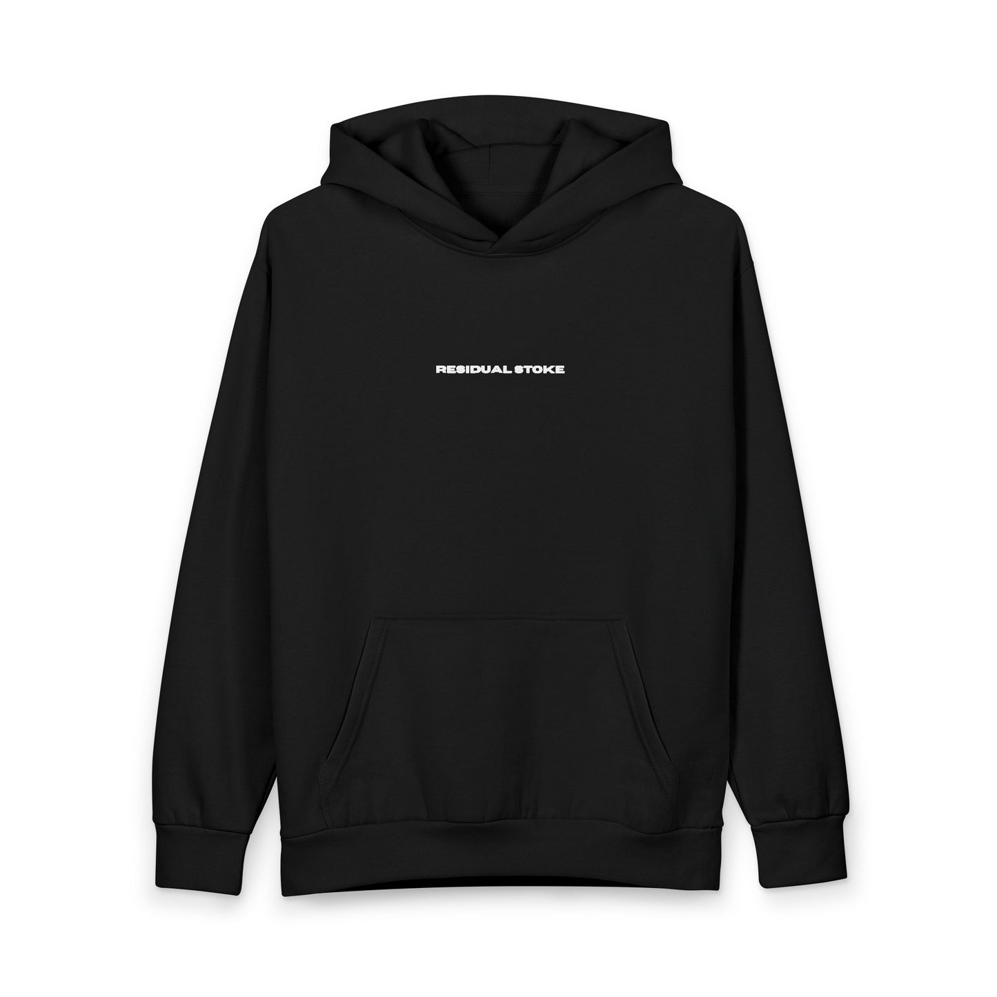 Minimalist White Hoodie — Subtle Repeated Text Back Print