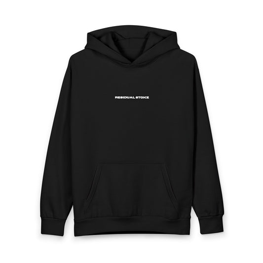 Minimalist White Hoodie — Subtle Repeated Text Back Print